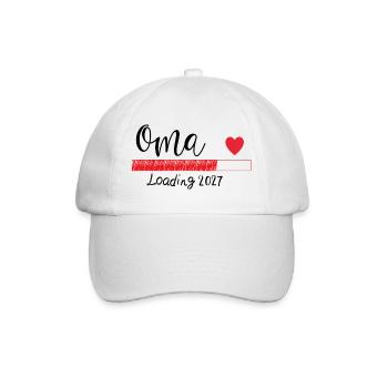 Oma 2027 - Baseballkappe - Weiß/Weiß - Vorne