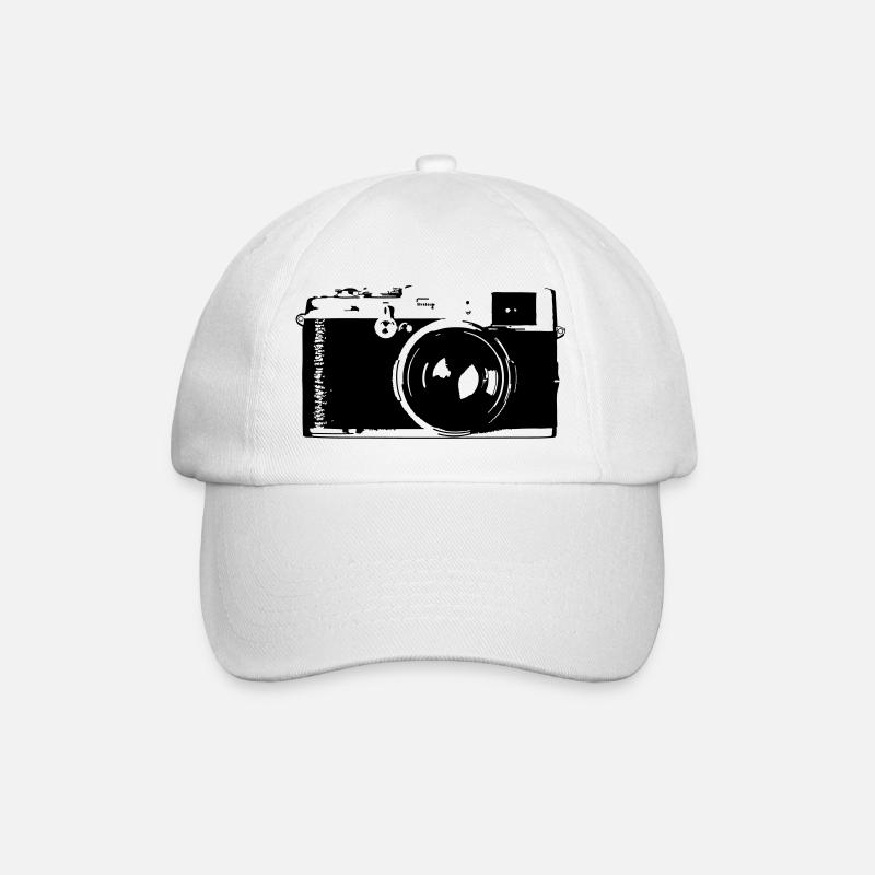 Kamera - Baseballkappe - Weiß/Weiß