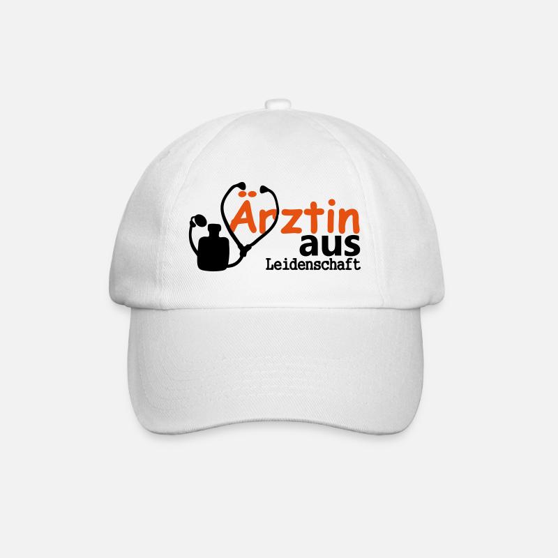 Ärztin aus Leidenschaft Geschenk - Baseballkappe - Weiß/Weiß
