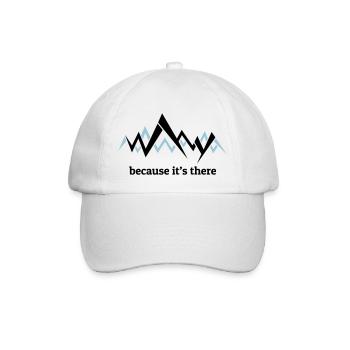 Because it's there - George Mallory on Everest - Baseball Cap - white/white - Front