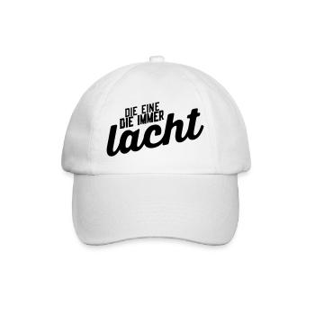 Die eine die immer lacht - Baseballkappe - Weiß/Weiß - Vorne