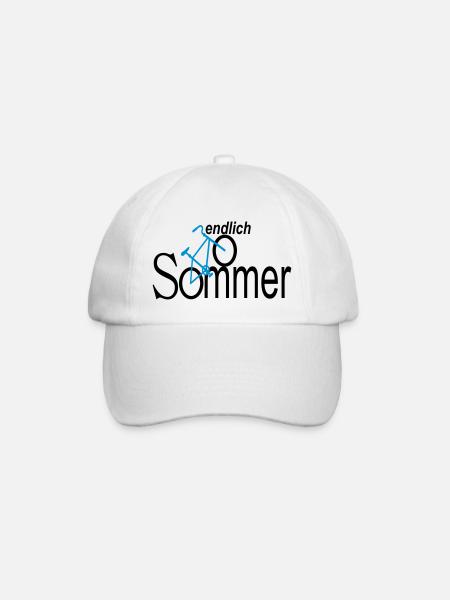 endlich sommer - Baseballkappe - Weiß/Weiß
