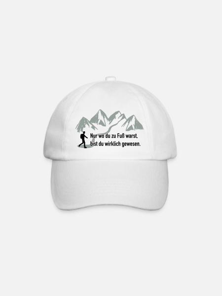 Nur wo du zu Fuß warst - Baseballkappe - Weiß/Weiß