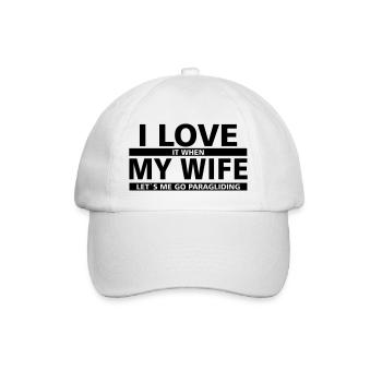 wife paragliding - Casquette classique - blanc/blanc - Devant