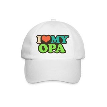i love my opa - Baseballkappe - Weiß/Weiß - Vorne