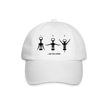 Wein-Workout - Baseballkappe - Weiß/Weiß - Vorne