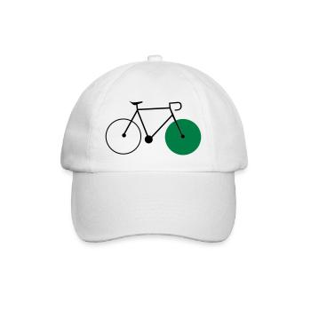 bike fixie fahrrad cycling sommer radsport rad - Baseballkappe - Weiß/Weiß - Vorne