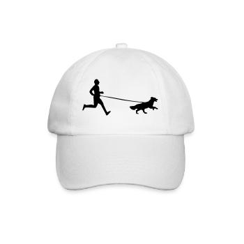 canicross men - Baseball Cap - white/white - Front