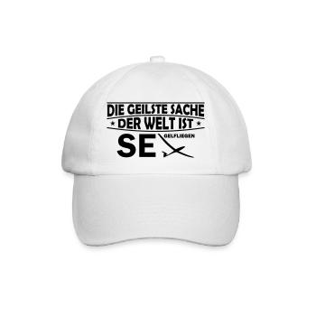 geilstes sache ist Segelfliegen Geschenk Segelflug - Baseballkappe - Weiß/Weiß - Vorne