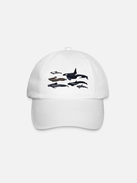 Blackfish - Orcas - Calderones - Grindwal - Baseballkappe - Weiß/Weiß