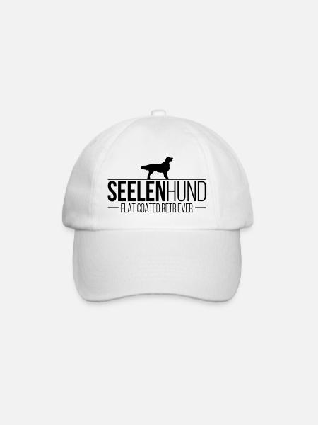 FLAT COATED RETRIEVER Seelenhund - Baseballkappe - Weiß/Weiß