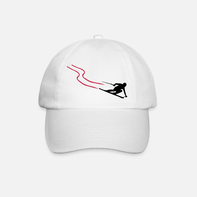 ski - Baseballkappe - Weiß/Weiß