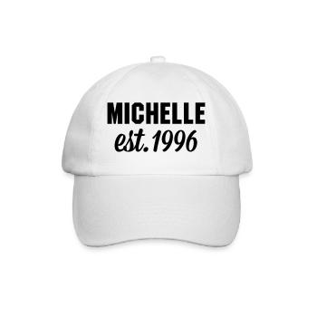 Michelle est 1996 - Baseballkappe - Weiß/Weiß - Vorne