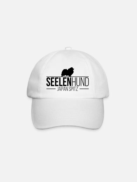 JAPAN SPITZ Seelenhund - Baseballkappe - Weiß/Weiß