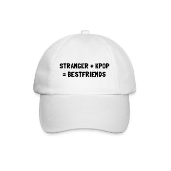 STRANGER PLUS KPOP EQUALS BESTFRIENDS - Baseball Cap - white/white - Front
