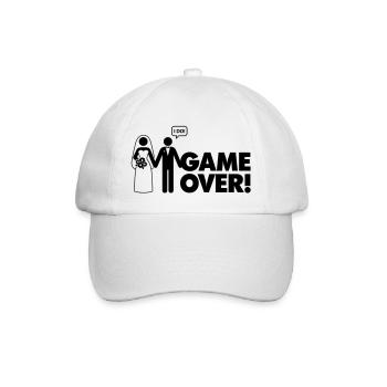 Spiel beendet. Ich bin verheiratet. - Baseballkappe - Weiß/Weiß - Vorne