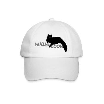 Maine coon - Baseballkappe - Weiß/Weiß - Vorne