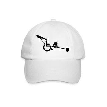 Image d’un fauteuil roulant avec moteur V8 # - Casquette classique - blanc/blanc - Devant
