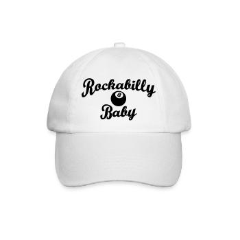 Rockabilly Baby - Baseball Cap - white/white - Front