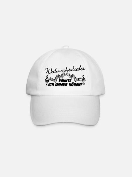 Weihnachtslieder Weihnachten Spruch Geschenk - Baseballkappe - Weiß/Weiß