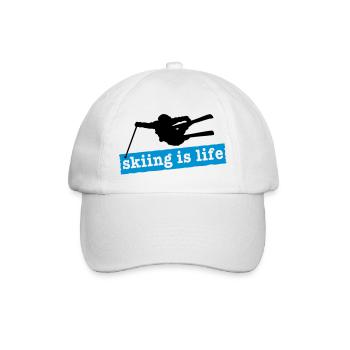 skiing is life i 2c - Casquette classique - blanc/blanc - Devant