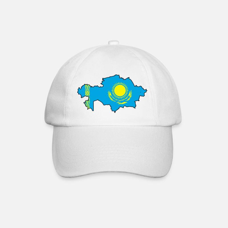 Kasachstan - Baseballkappe - Weiß/Weiß