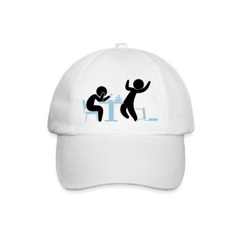 A poker player wins a game - Baseball Cap - white/white - Front