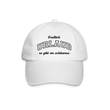 Endlich Urlaub - Baseballkappe - Weiß/Weiß - Vorne