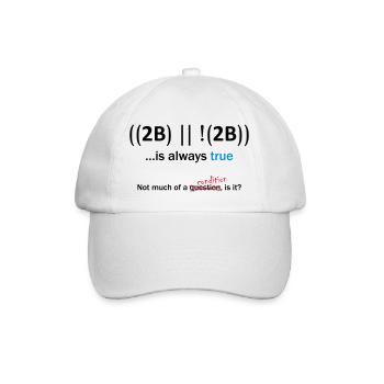 ((2B) | |! (2B)) ... est toujours vrai - Casquette classique - blanc/blanc - Devant