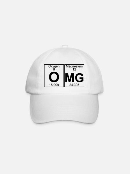 O-Mg (omg) - Full - Baseball Cap - white/white