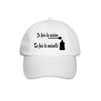 cuisine vaisselle - Casquette classique - blanc/blanc - Devant