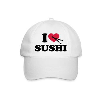 I love Sushi - Baseballkappe - Weiß/Weiß - Vorne
