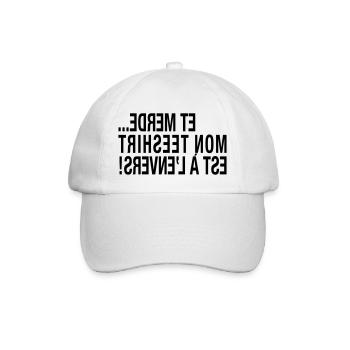 Mon Tee est à l'envers... - Casquette classique - blanc/blanc - Devant