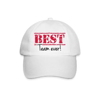 BEST Team ever, any colours, any sports - Baseballkappe - Weiß/Weiß - Vorne