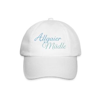 Allgaier Mädle Mädchen aus dem Allgäu (Hell) - Baseballkappe - Weiß/Weiß - Vorne