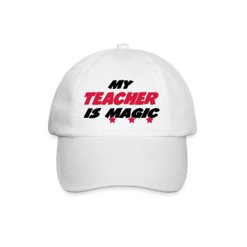 My teacher is magic - Baseball Cap - white/white - Front