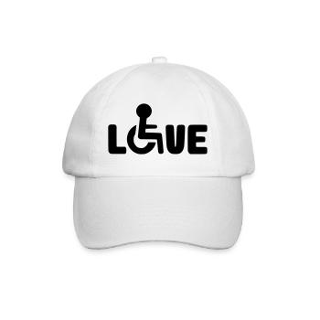 Wheelchair Love # - Baseball Cap - white/white - Front