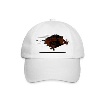 wild boar - Baseball Cap - white/white - Front