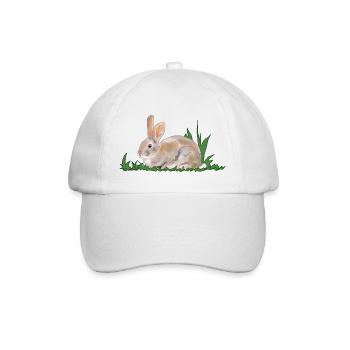 Rabbit, rabbit, spring - Baseball Cap - white/white - Front