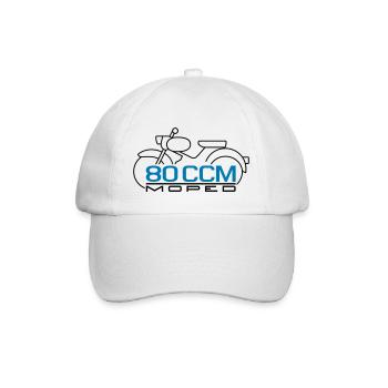 Moped Sparrow 80cc emblem - Baseball Cap - white/white - Front