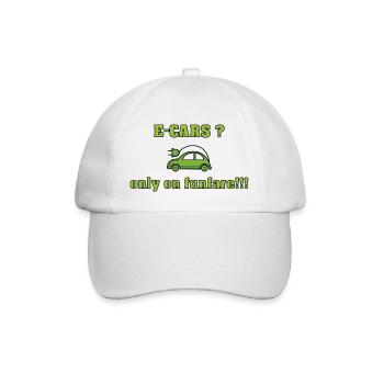 against electric cars against e-mobility - Baseball Cap - white/white - Front