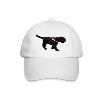 Schnauzer ONLY - Baseball Cap - white/white - Front