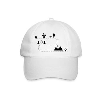 hiking in the mountains - Baseball Cap - white/white - Front