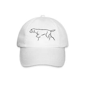 Dt. Vorstehhund - Baseballkappe - Weiß/Weiß - Vorne