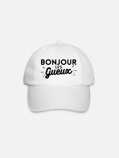 Bonjour les gueux. cadeau humoristique - Casquette classique - blanc/blanc
