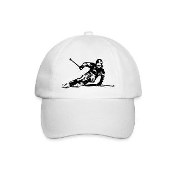Ski alpine - Ski Abfahrt - Slalom - Skifahrer - Baseballkappe - Weiß/Weiß - Vorne
