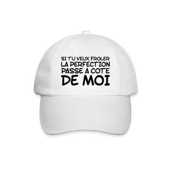 Perfection humour - Casquette classique - blanc/blanc - Devant