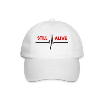 Still Alive - Baseballkappe - Weiß/Weiß - Vorne