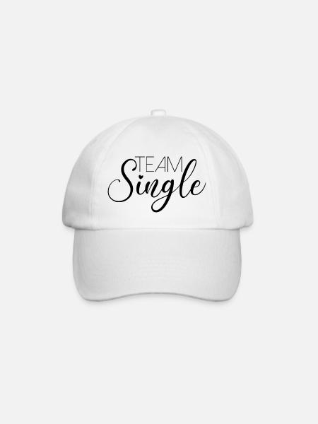 Team Single Spruch Männer Frauen - Baseballkappe - Weiß/Weiß