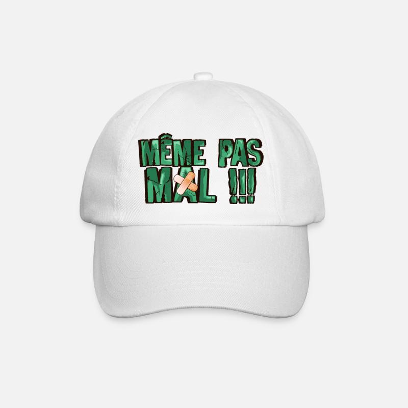 meme pas mal phrase pansement - Casquette classique - blanc/blanc